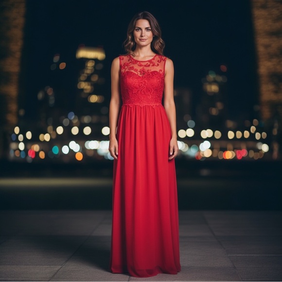 Rafunla Dresses & Skirts - Rafunla Red Gown Sz L
